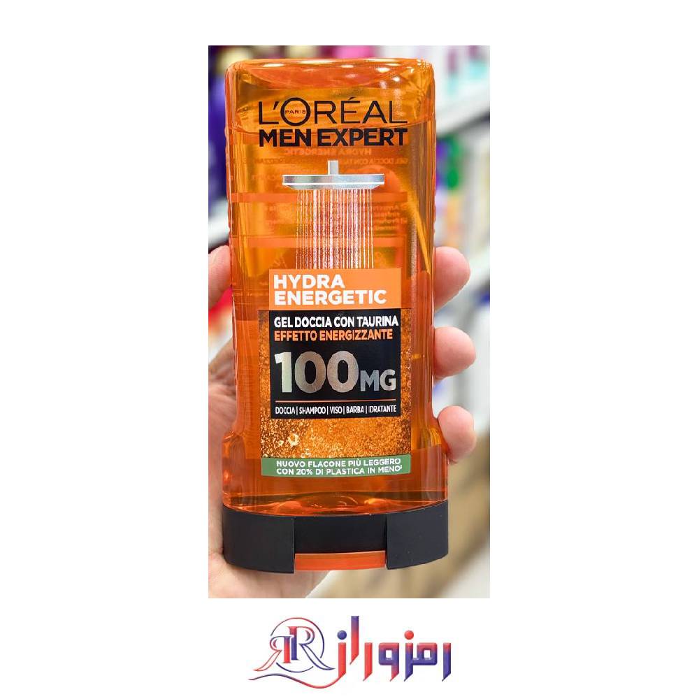 ژل دوش مردانه لورآل مدل Hydra Energetic حجم 300 میل